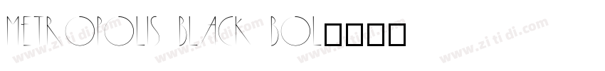 Metropolis Black Bol字体转换